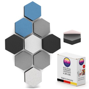 PolySound ECO Akustikpaneele selbstklebend, 9 Elemente 3...