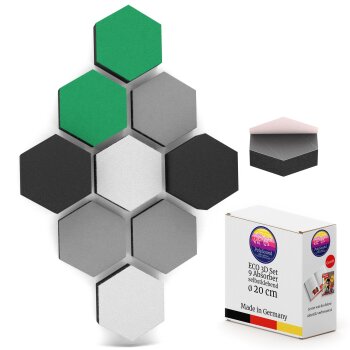 PolySound ECO Akustikpaneele selbstklebend, 9 Elemente 3...