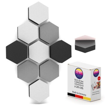 PolySound ECO Akustikpaneele selbstklebend, 9 Elemente 3...