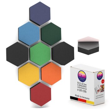 PolySound ECO Akustikpaneele selbstklebend, 9 Elemente 3...