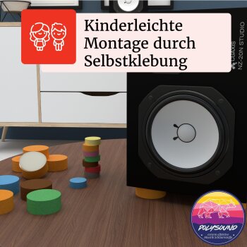 PolySound Sylo MAX Schwingungsdämpfer, 4er-Set,...