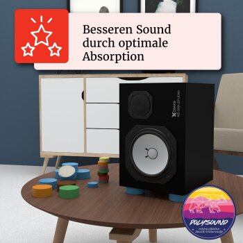 PolySound Sylo MAX Schwingungsdämpfer, 4er-Set, SR28 - blau