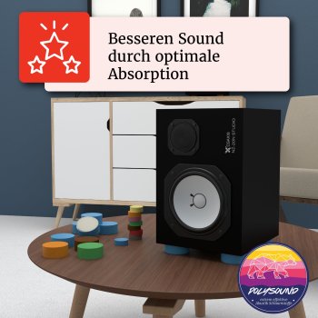 PolySound Sylo MAX Schwingungsdämpfer High-END Lautsprecher - Geräte Füße (4er Set) SR28 - blau