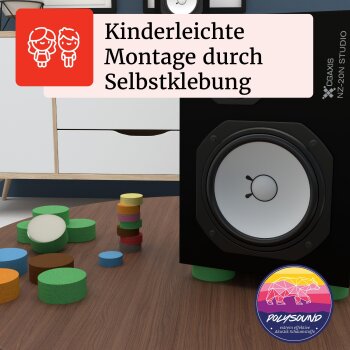 PolySound Sylo MAX Schwingungsdämpfer, 4er-Set, SR55...