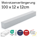 Frankenschaum Premium Matratzenverlängerung - 100×12×12cm, extra passender Schaumstoff Zuschnitt für die perfekte Bettlänge, super einfach nachrüsten