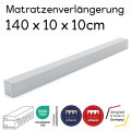 Frankenschaum Premium Matratzenverlängerung - 140×10×10cm – extra passender Schaumstoff Zuschnitt für die perfekte Bettlänge – super einfach nachrüsten
