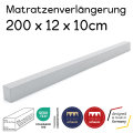 Frankenschaum Premium Matratzenverlängerung - 200×12×10cm, extra passender Schaumstoff Zuschnitt für die perfekte Bettlänge, super einfach nachrüsten