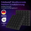 PolySound RAW Pyramidenschaum 30 × 30 × 6 cm, selbstklebend