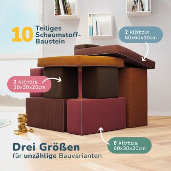 klötzis Spielsofa Set Honigtraum
