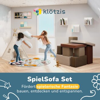 klötzis Spielsofa Set Zimtschnecke