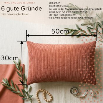 livana Nackenkissen Lumbar cord - 50 × 30 × 8,5 cm