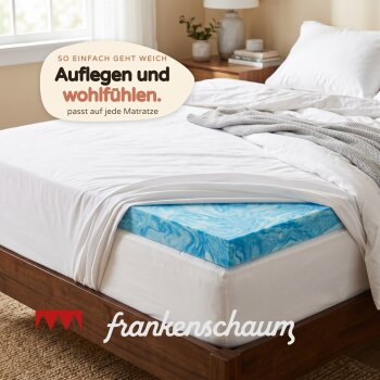 livana Gelschaum-Topper 120×200 cm, Stärke 7 cm – druckentlastend, ohne Bezug