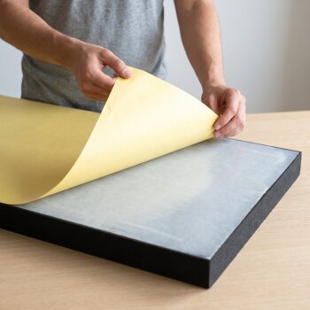 PolySound Akustikschaum Plattenabsorber glatt aus Basotect® Dark EcoBalanced - schwarz - 100cm x 50cm - optimiere deine Raumakustik