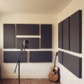 PolySound Akustikschaum Plattenabsorber glatt aus Basotect® Dark - schwarz - 100cm x 50cm - optimiere deine Raumakustik