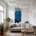 PolySound Raum-Set Wohnzimmer, bis ca. 25 m²: 2 Deckensegel Hexagon + Hexagon-Wand + 2 Kreise