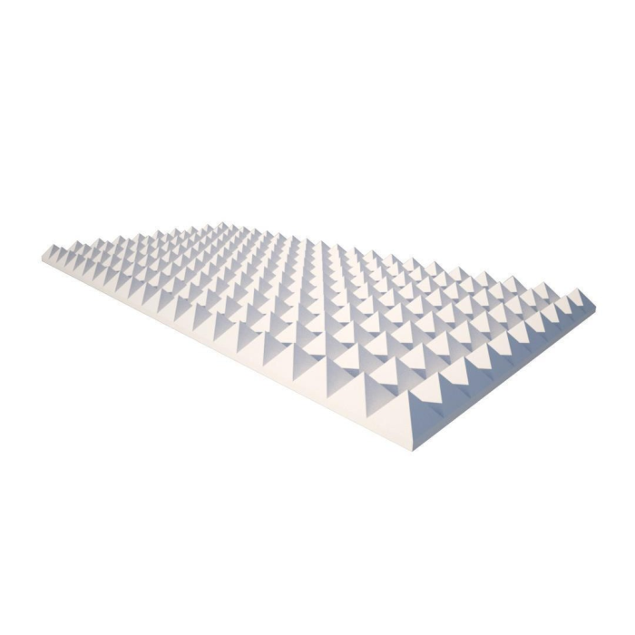 Pyramidenschaum aus Basotect® weiß - 100cm x 50cm