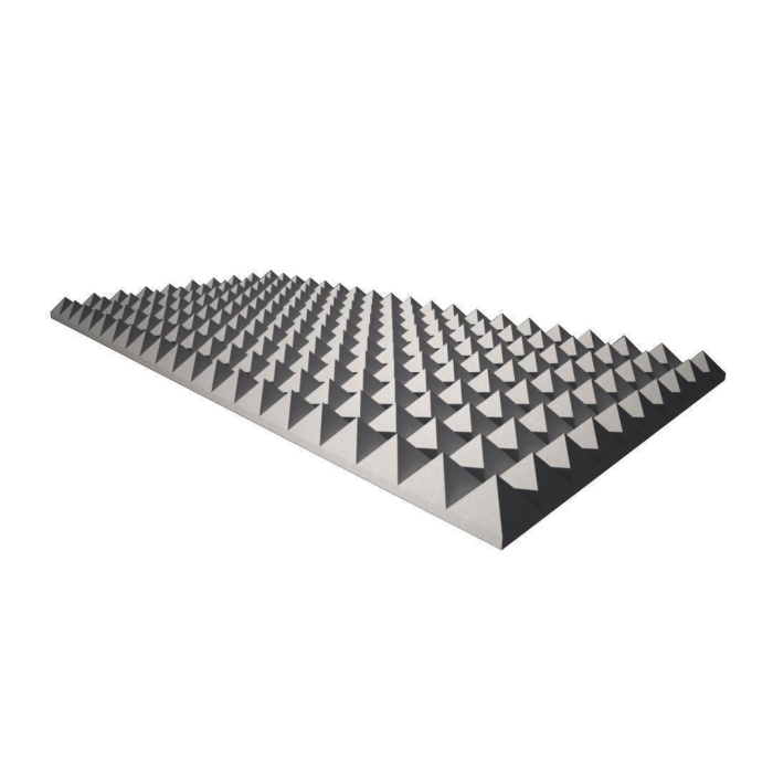 Pyramidenschaum aus Basotect® grau - 100cm x 50cm