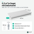 PolySound Basotect-Deckensegel weiß 100 × 50 cm, mit Dekorkante