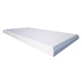 Akustikschaum Deckensegel glatt mit Dekor-Kante aus Basotect® weiß - 100cm x 50cm x 5cm - mit Selbstklebeausrüstung