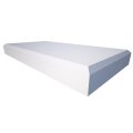Akustikschaum Deckensegel glatt mit Dekor-Kante aus Basotect® weiß - 100cm x 50cm x 10cm - mit Selbstklebeausrüstung
