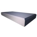 Akustikschaum Deckensegel glatt mit Dekor-Kante aus Basotect® grau - 100cm x 50cm x 10cm - vier-Punkt-Aufhängung aus Edelstahl
