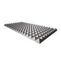 Pyramidenschaum aus Basotect® grau - 100cm x 50cm x 4cm - mit Selbstklebeausrüstung