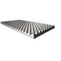 Pyramidenschaum aus Basotect® grau - 100cm x 50cm x 5cm - mit Selbstklebeausrüstung