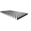 Pyramidenschaum aus Basotect® grau - 100cm x 50cm x 5cm