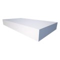 Akustikschaum Plattenabsorber glatt aus Basotect® weiß - 100cm x 50cm x 12cm - mit Selbstklebeausrüstung