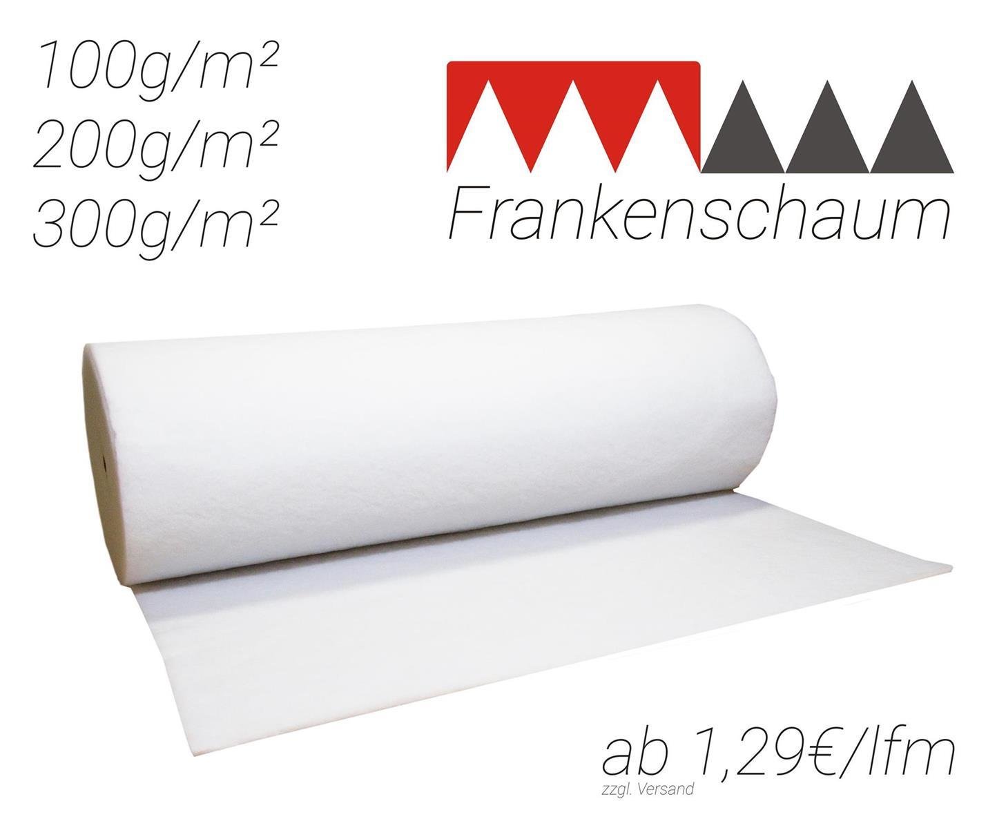 Watte Polyester fill TS 100 g/m² per m - Schaumstoffe- und  Raumausstatterbedarf