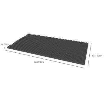 PolySound Noppenschaumstoff anthrazit 200 × 100 cm (2 m²), 5 cm