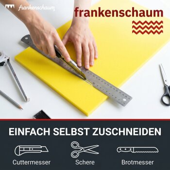 Schaumstoff Platte für extrem haltbare Stuhl & Bankpolster - Qualität: RG: 50kg/m³ - SH: 75 (7,5kPa) - Abmessungen ca. 206 x 130cm
