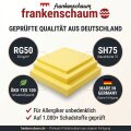 Schaumstoff Platte für extrem haltbare Stuhl & Bankpolster - Qualität: RG: 50kg/m³ - SH: 75 (7,5kPa) - Abmessungen ca. 206 x 130cm
