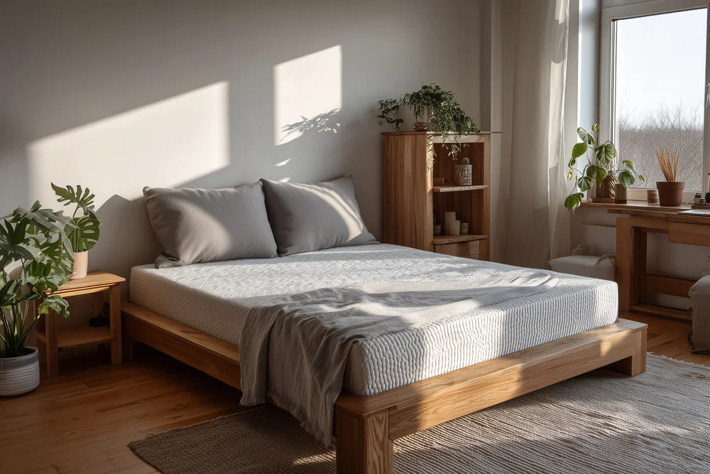 Schlafzimmer mit Matratze