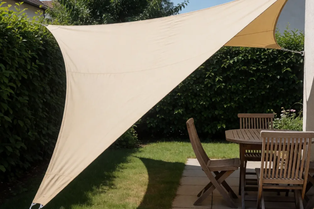 Sonnensegel über der Terrasse