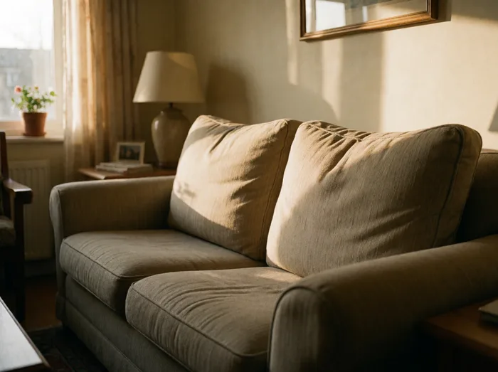 Sofa mit Rückenkissen