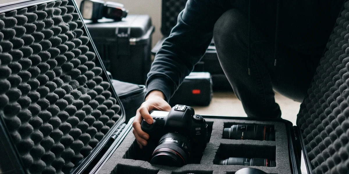 Koffer mit Noppenschaum-Einlage für Foto-Equipment