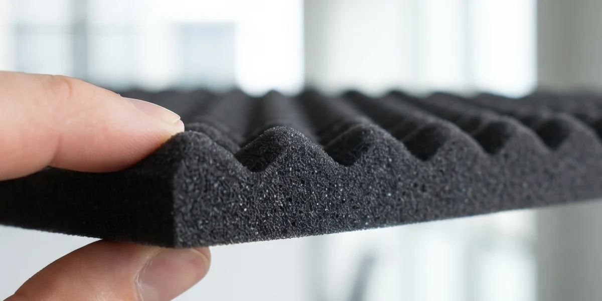 20mm Noppenschaum-Platte als Größenvergleich mit der Hand