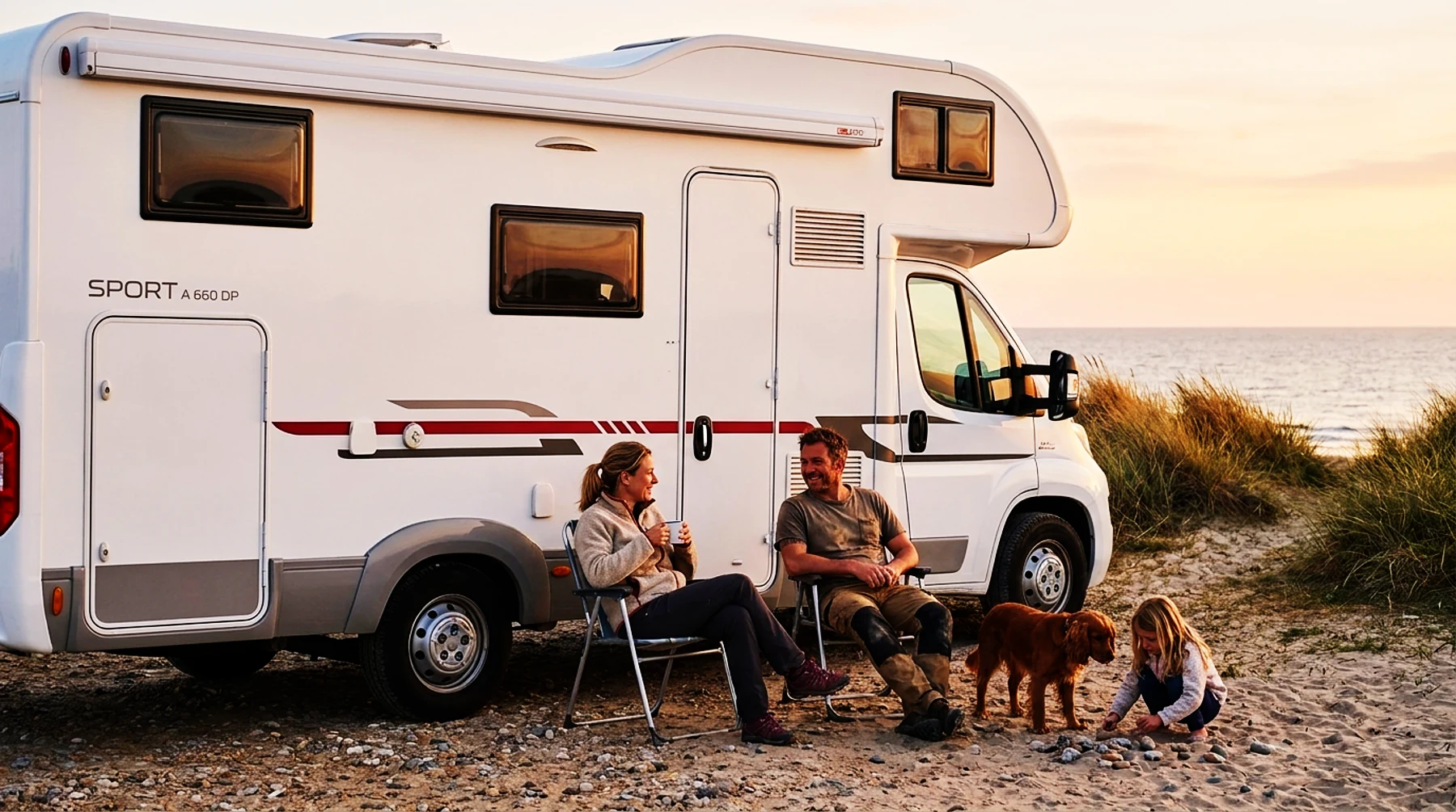 Reisemobil Adria Sport A 660 DP am Stellplatz